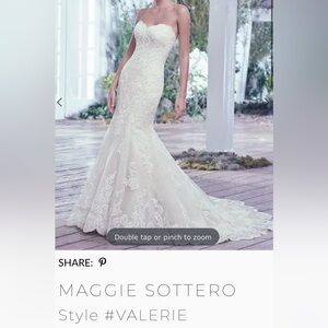 Maggie Sottero Lace Strapless Wedding Dress